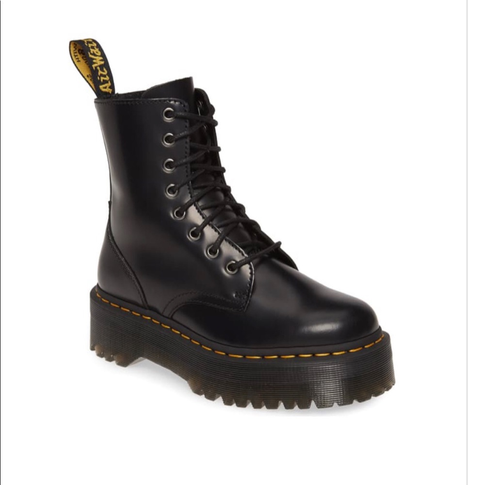 DR MARTENS JADON SMOOTH LEATHER PLATFORM BOOTS